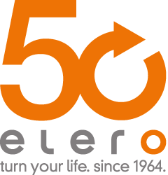 elero-Logo 50 Jahre